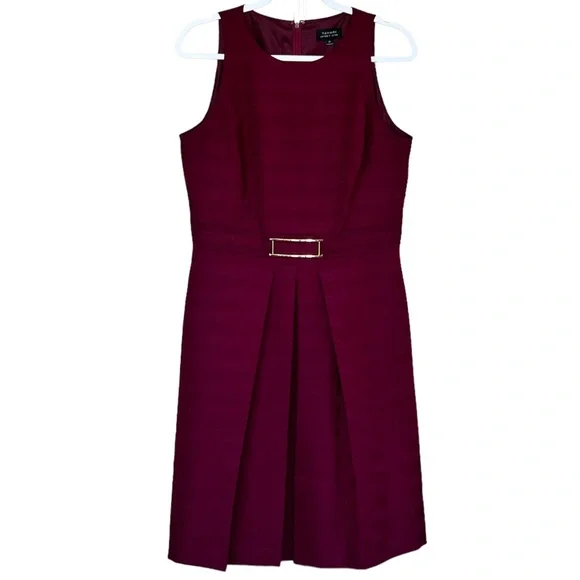 tahari burgundy dress T Tahari Womens Velvet Mini Mini Dress Red M